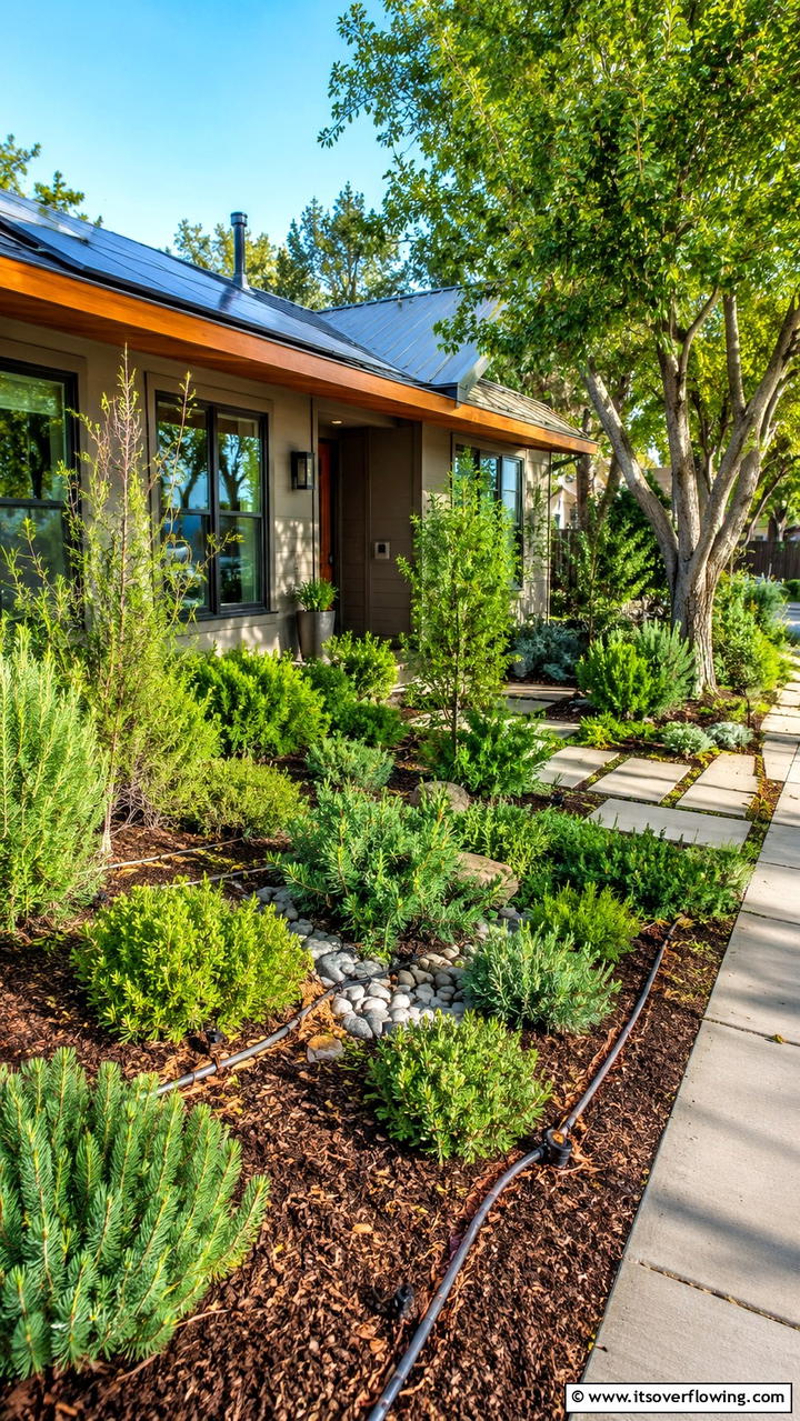 Sustainable Evergreen Frontage - 30 Front Yard Evergreen Landscaping Ideas for Year-Round Beauty