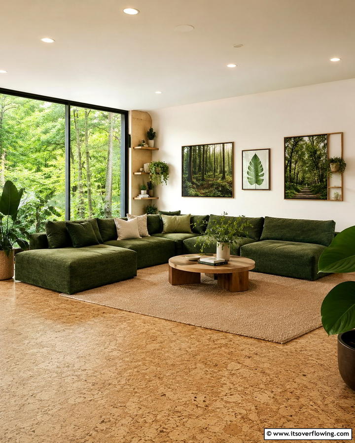 Sustainable Forest Trends - 30 Forest Green Living Room Ideas for Nature-Inspired Interiors