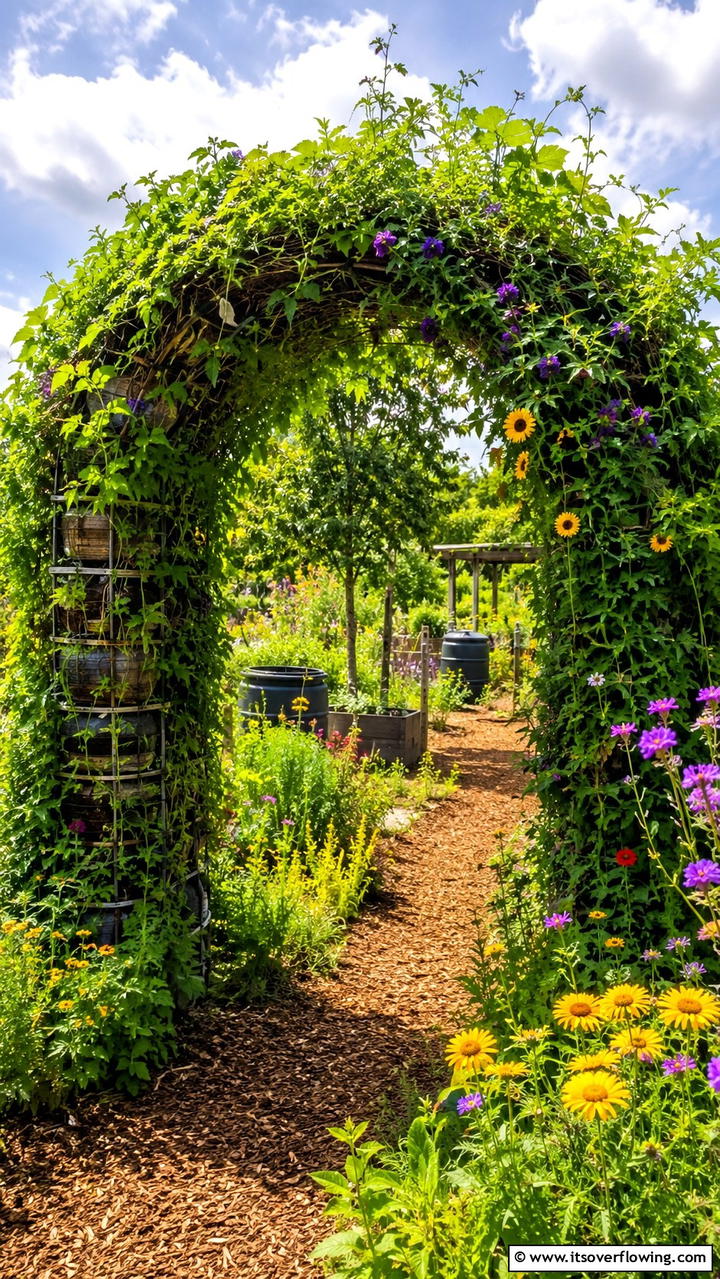 Sustainable Living Garden Arch - 30 Garden Arch Ideas for Enchanting Outdoor Spaces