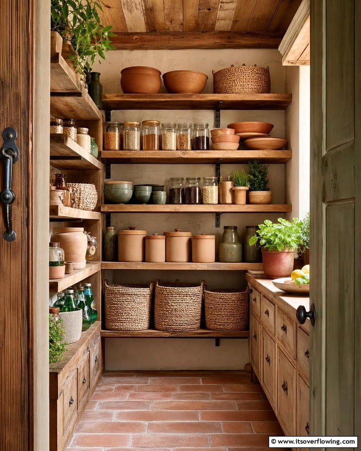 Sustainable Material Features - 21 Larder Cupboard & Pantry Ideas for Organized Kitchens