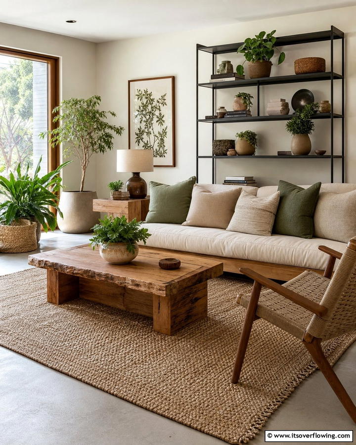 Sustainable Material Selections - 21 Minimalist Living Room Ideas to Simplify Your Space