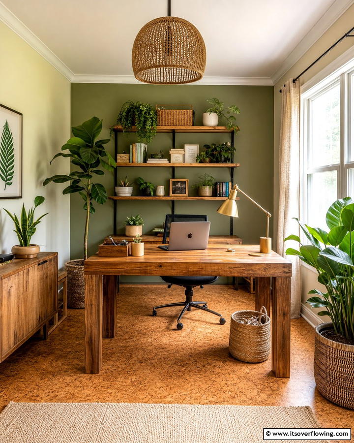 Sustainable Materials - 21 Home Office Decor Ideas for Productivity and Style