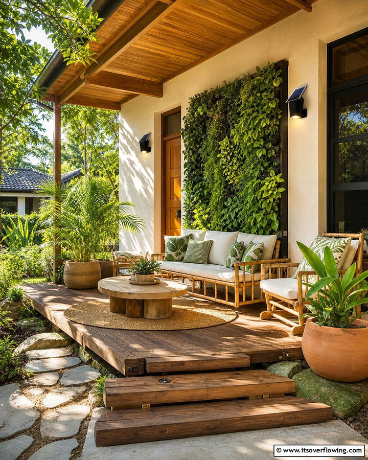 Sustainable Outdoor Oasis - 21 Modern Front Porch Ideas for Welcoming Entryways