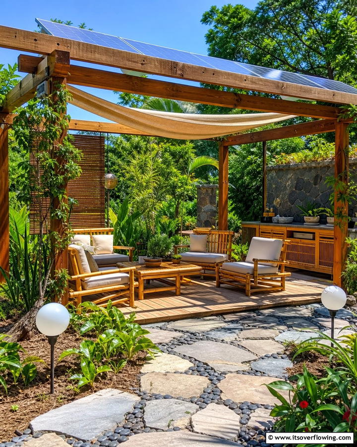 Sustainable Pergola and Patio Integration - 21 Pergola Patio Designs for Structured Outdoor Shade Solutions