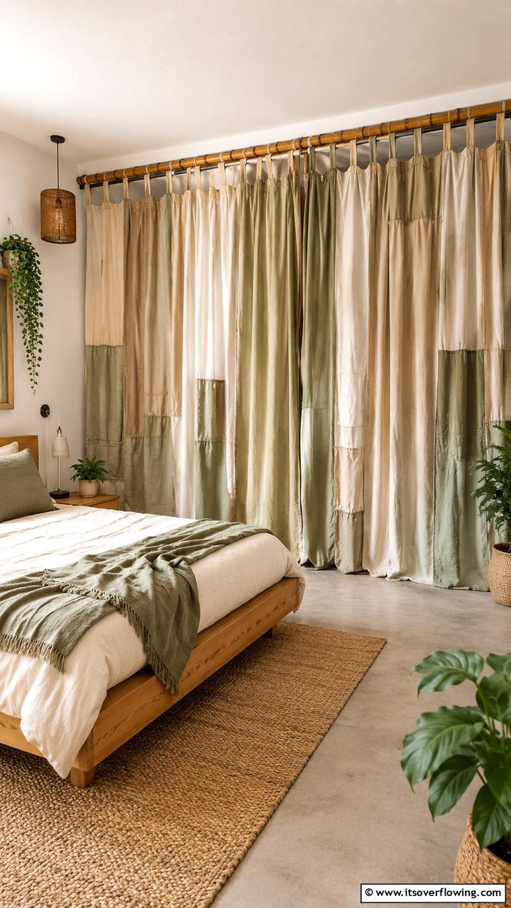 Sustainable Recycled Material - 30 Closet Curtain Ideas for Stylish and Practical Storage