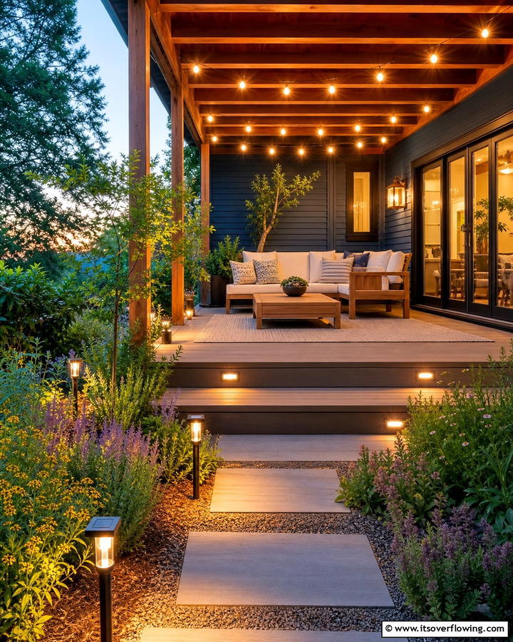 Sustainable Solar Lighting - 21 Back Porch Ideas for Cozy and Functional Outdoor Spaces