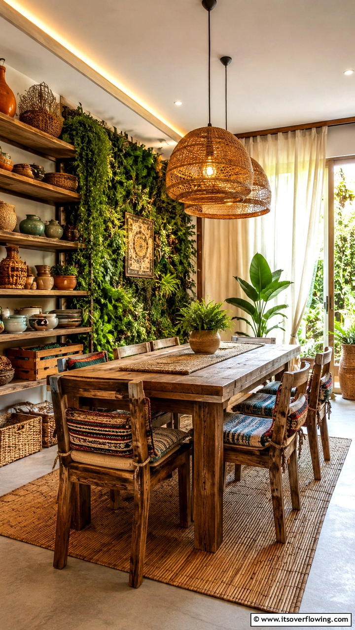 Sustainable Style Solutions - 30 Boho Dining Room Ideas for Eclectic, Free-Spirited Style