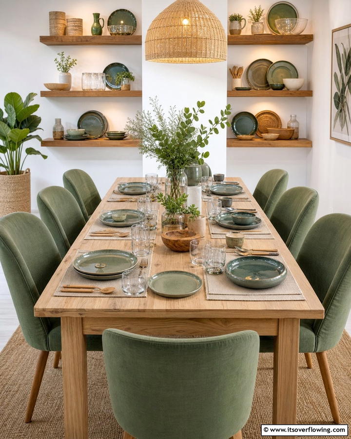 Sustainable Tableware Selection - 21 Green Dining Room Ideas to Refresh Your Dining Space