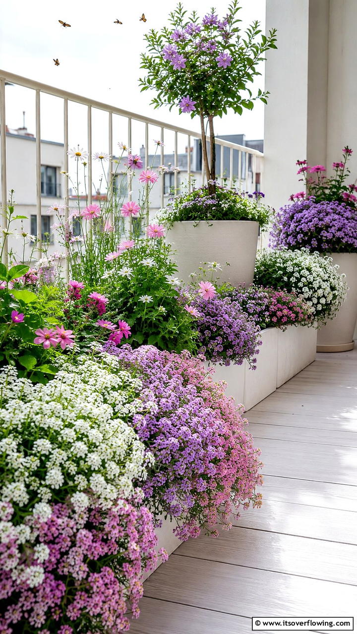 Sweet Alyssum - 30 Flowering Plants for Balcony Gardens - Colorful Displays