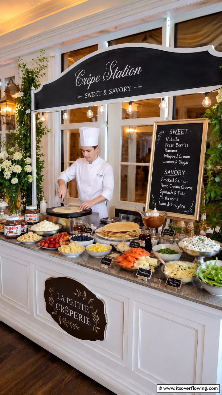 Sweet and Savory Crepes - 21 Creative Wedding Food Ideas for a Unique Reception Menu