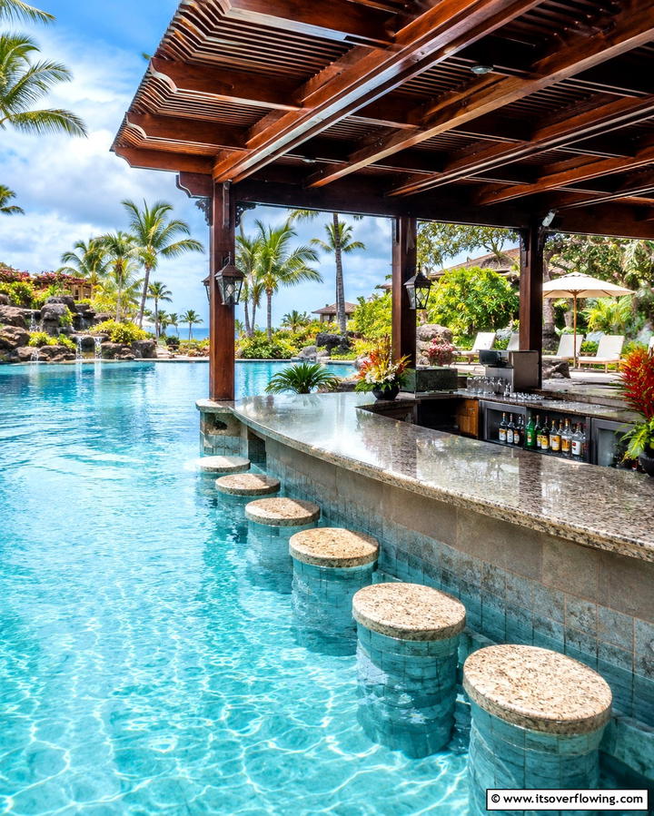 Swim Up Bar Lagoon Pool - 25 Lagoon Pool Design Ideas for a Tropical Backyard Retreat