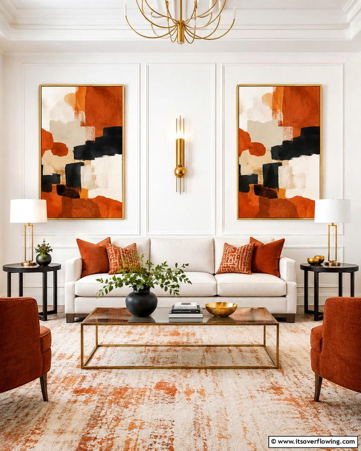 Symmetrical Artwork Displays - 20 Symmetrical Living Room Ideas for Balanced Spaces