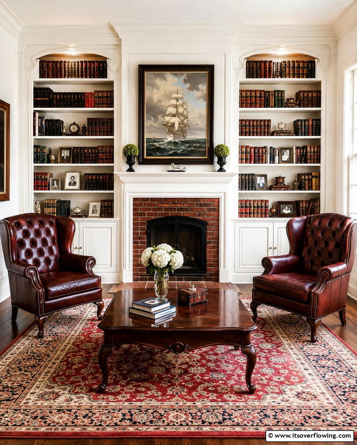 Symmetrical BookcasesExact - 30 Fireplace Built-In Design Ideas for Focal Point Spaces