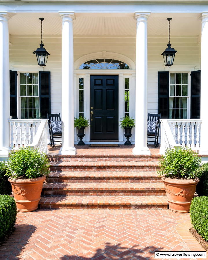 Symmetrical Design Layout - 25 Colonial Front Porch Ideas for Timeless Charm