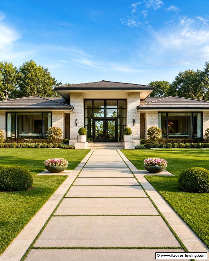 Symmetrical Facades - 25 Mid-Century Modern Exterior Home Ideas for a Timeless Look