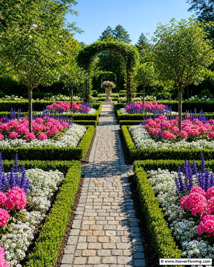 Symmetrical Flower Beds - 25 Formal Garden Ideas- Elegant & Timeless Designs