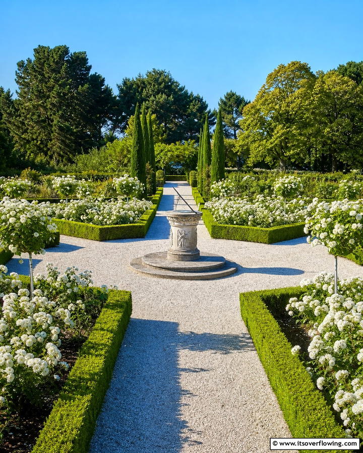 Symmetrical Pathways - 25 Formal Garden Ideas- Elegant & Timeless Designs