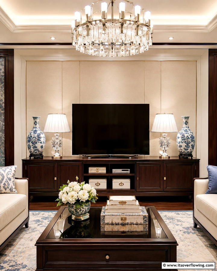 Symmetrical Placement - 25 TV Console Decor Ideas to Elevate Your Living Room