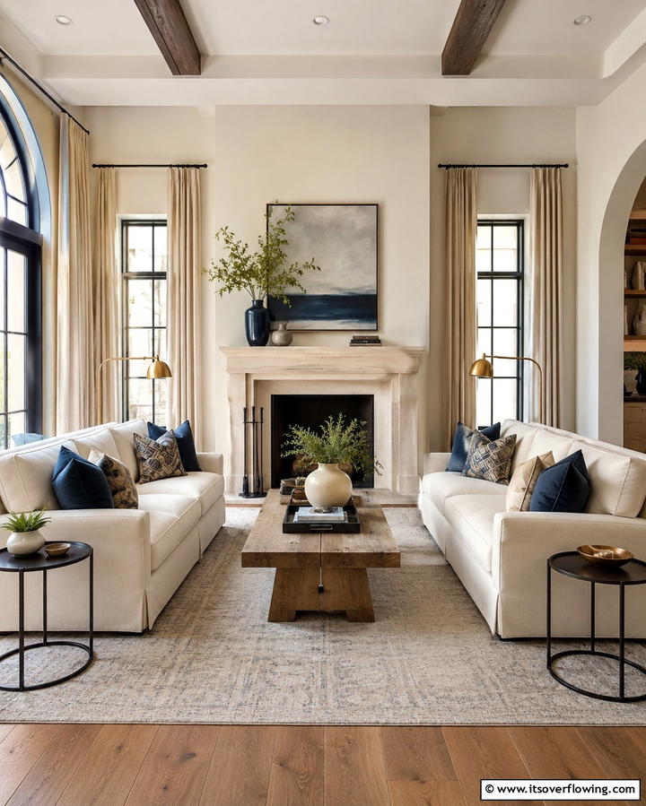 Symmetrical Seating Arrangement - 25 Living Room Layout Ideas for Maximum Comfort