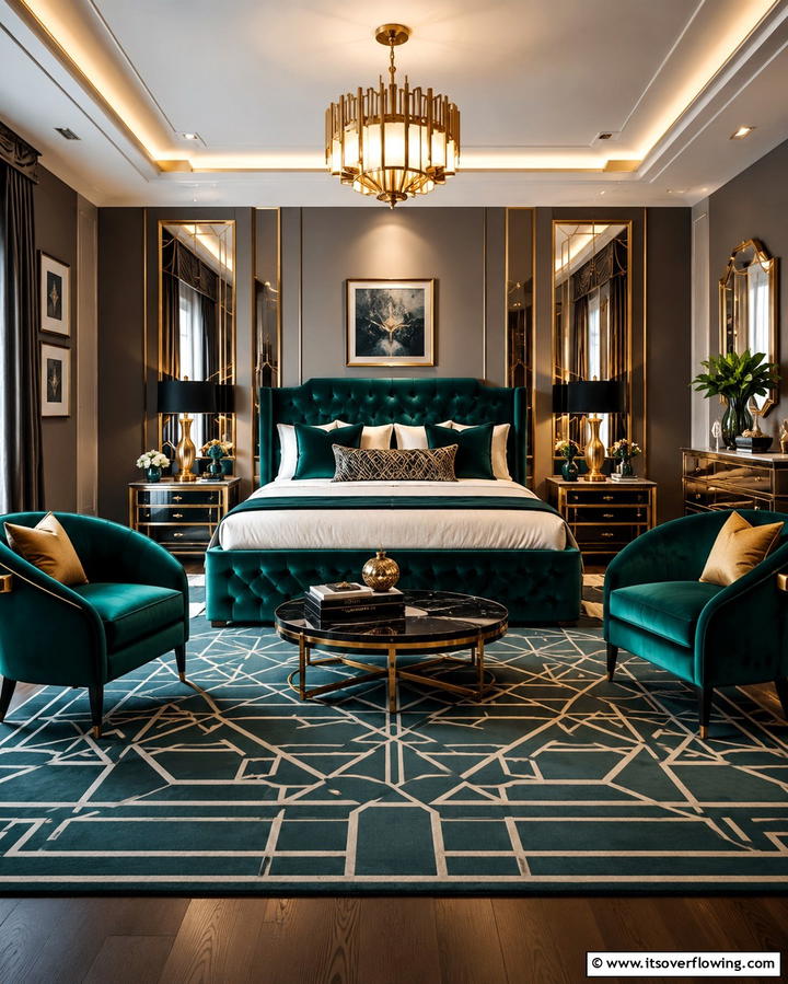 Symmetry in Design - 25 Art Deco Bedroom Ideas for a Timeless Look