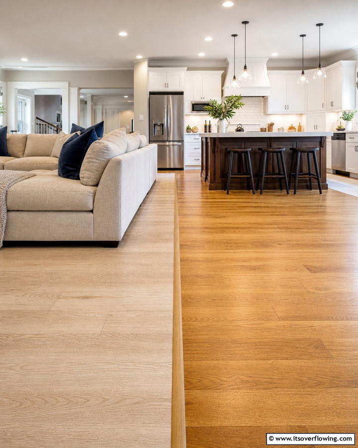 T Molding for Even Floors - 20 Floor Transition Ideas for a Seamless Look