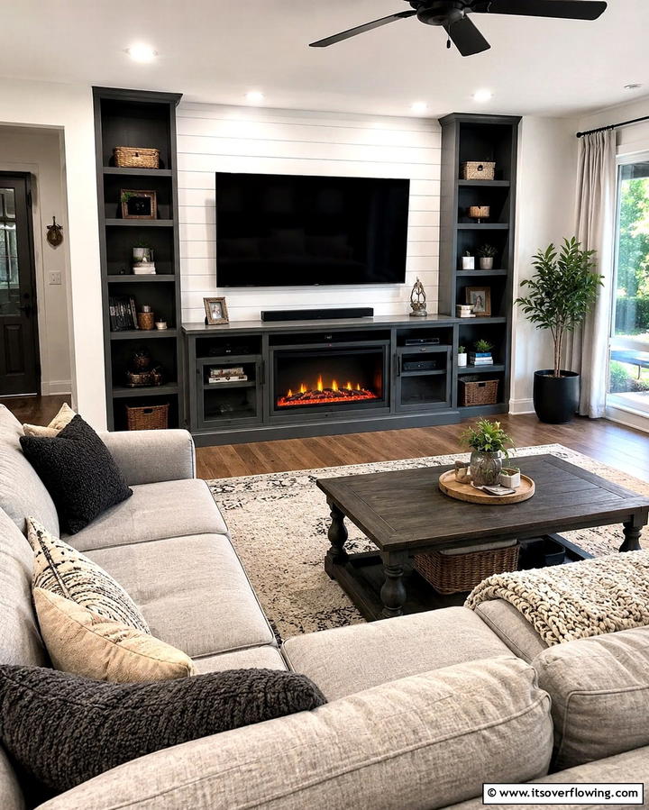 TV Stand Electric Fireplaces - 25 Electric Fireplace Ideas for Cozy and Modern Homes