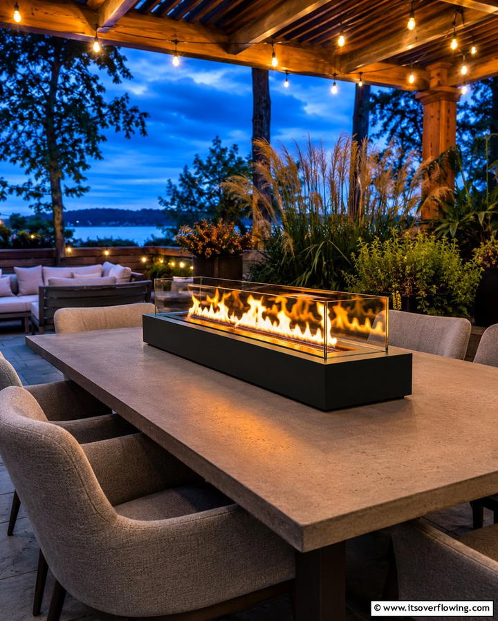 Tabletop Fireplaces - 25 Deck Furniture Ideas for Comfortable Outdoor Living