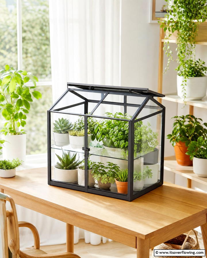 Tabletop Greenhouse - 20 Indoor Greenhouse Ideas for Plant Lovers