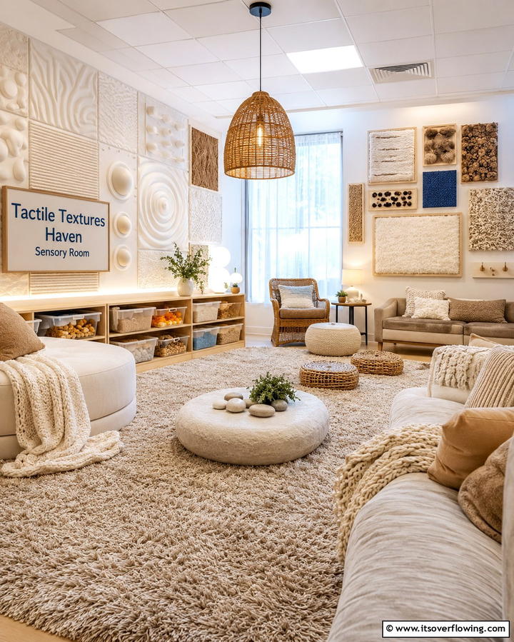 Tactile Textures Haven - 30 Sensory Room Ideas for Calming and Stimulating Spaces