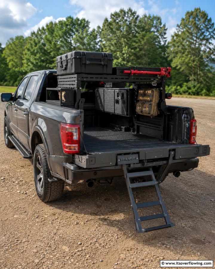 Tailgate Ladder Storage - 20 Truck Bed Storage Ideas for Organization