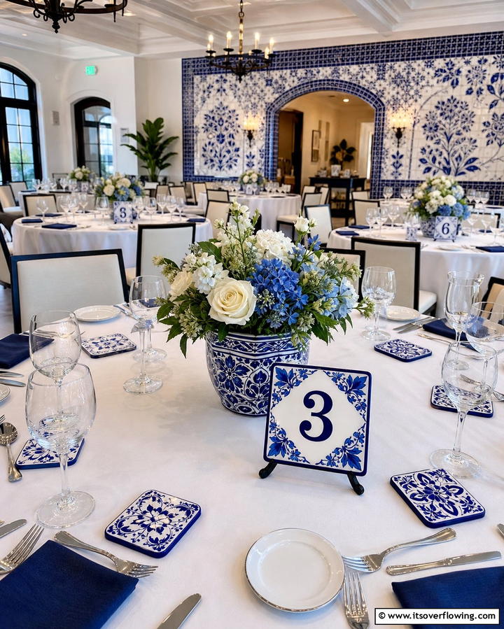 Talavera Tile Accents - 25 Mexican Wedding Ideas for a Colorful and Festive Celebration