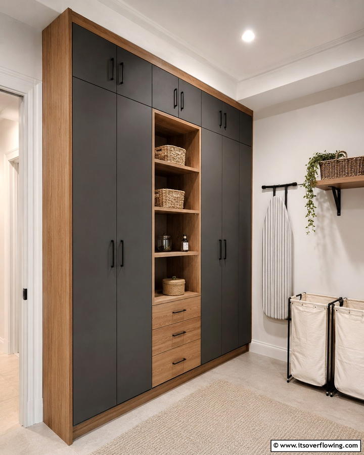 Tall Cabinets for Bulk Storage - 25 Laundry Room Cabinet Ideas for Organization
