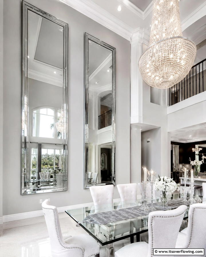 Tall Mirrors to Reflect Light - 30 High Ceiling Wall Decor Ideas for Tall Interior Spaces