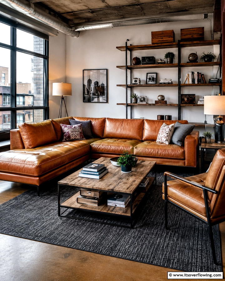 Tan Leather Furniture for Timeless Style - 25 Tan Living Room Ideas for a Serene Ambiance