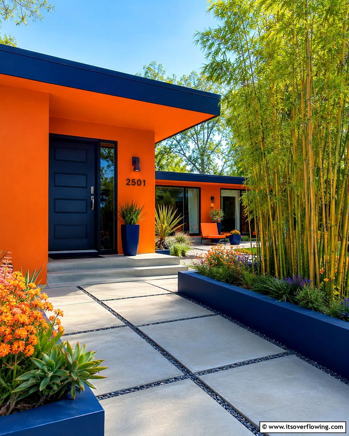 Tangerine Dream for a Playful Exterior - 25 Orange House Exterior Ideas for a Bold Look