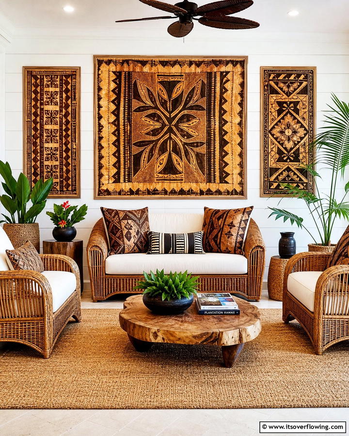 Tapa Cloth Art - 20 Hawaiian Interior Design Ideas for a Tropical Vibe