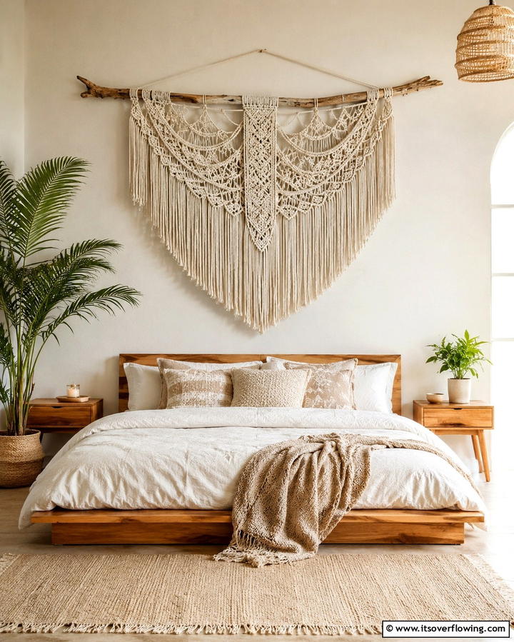 Tapestry or Fabric Wall Hangings - 25 No Headboard Ideas for a Modern and Minimalist Bedroom