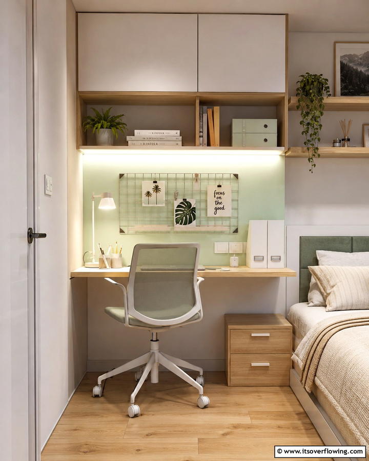 Task Lighting for Workspaces - 25 Small Bedroom Lighting Ideas to Brighten Your Space