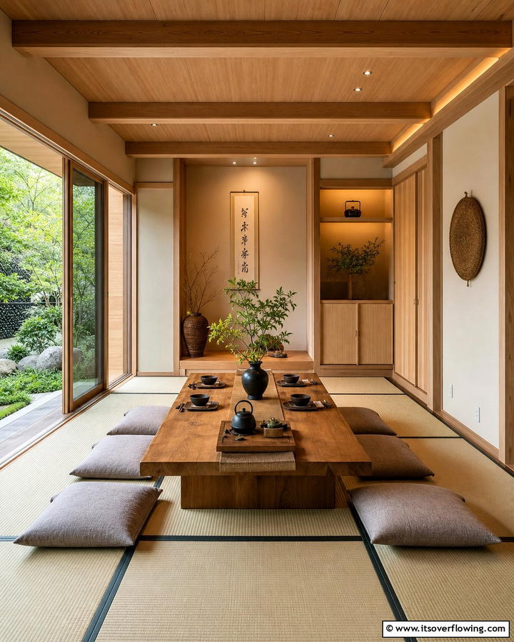 Tatami Mat Integration - 25 Japanese Dining Room Ideas for a Zen-Inspired Space