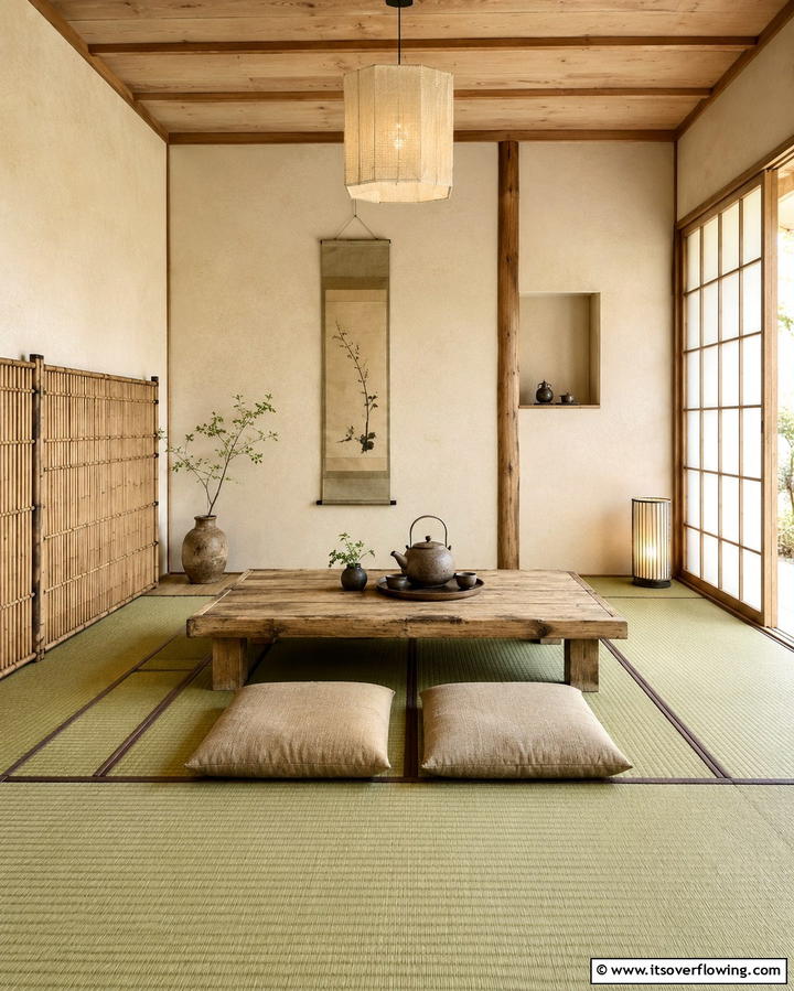 Tatami Mats for Flooring - 30 Wabi Sabi Interior Design Ideas for Serene Minimalism