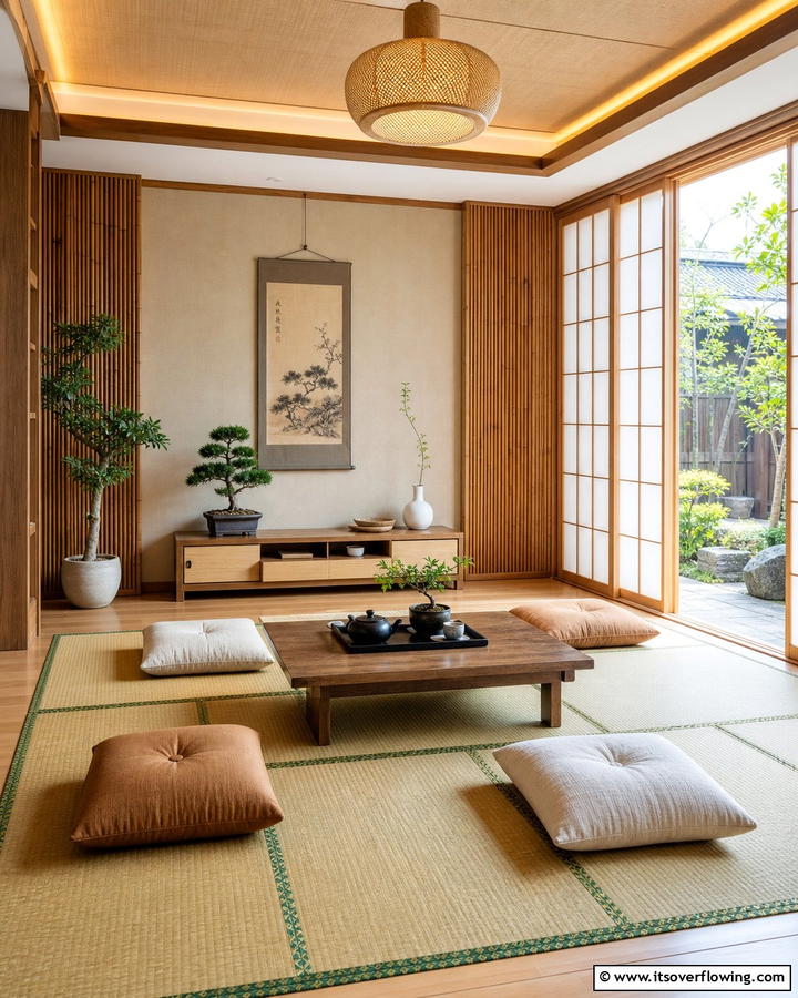 Tatami Mats for a Traditional Touch - 20 Korean Living Room Ideas for a Minimalist Space