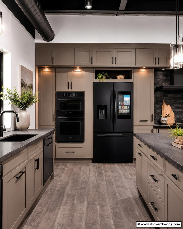 Taupe Cabinets with Glass FrontsExact - 30 Stunning Taupe Kitchen Cabinet Designs for Modern Homes