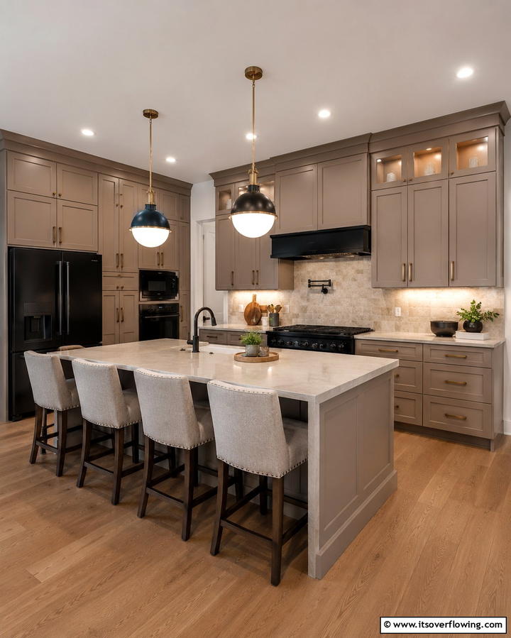 Taupe Cabinets - 20 What Color Cabinets Go With Black Appliances