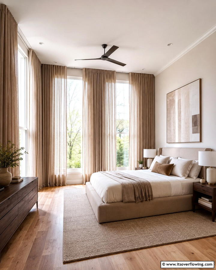 Taupe Curtains - 20 Taupe Bedroom Ideas for a Serene Retreat