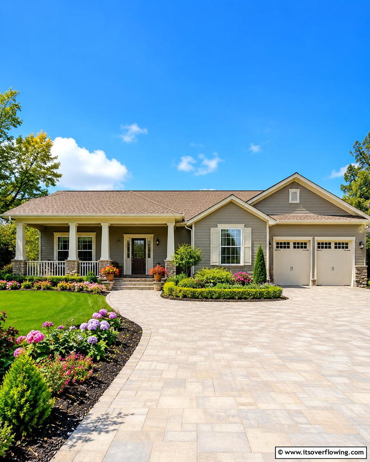 Taupe with Creamy Beige Trim - 25 Exterior Taupe House Color Combinations for Modern Homes