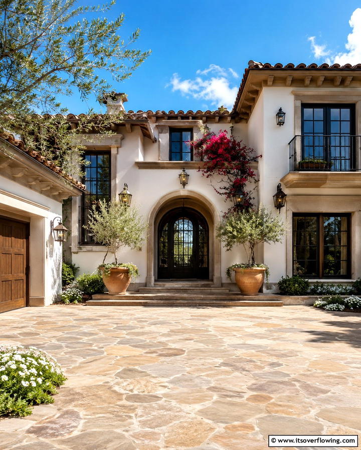 Taupe with White Stucco - 25 Exterior Taupe House Color Combinations for Modern Homes
