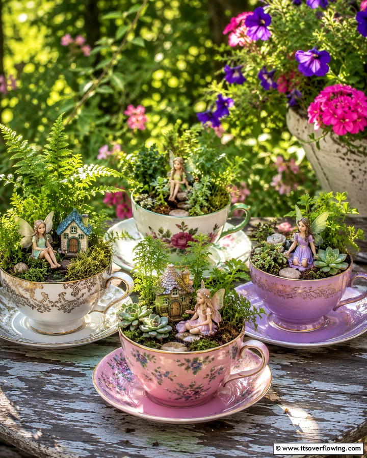 Teacup Fairy Gardens - 25 Fairy Garden Ideas to Create a Magical Outdoor Space