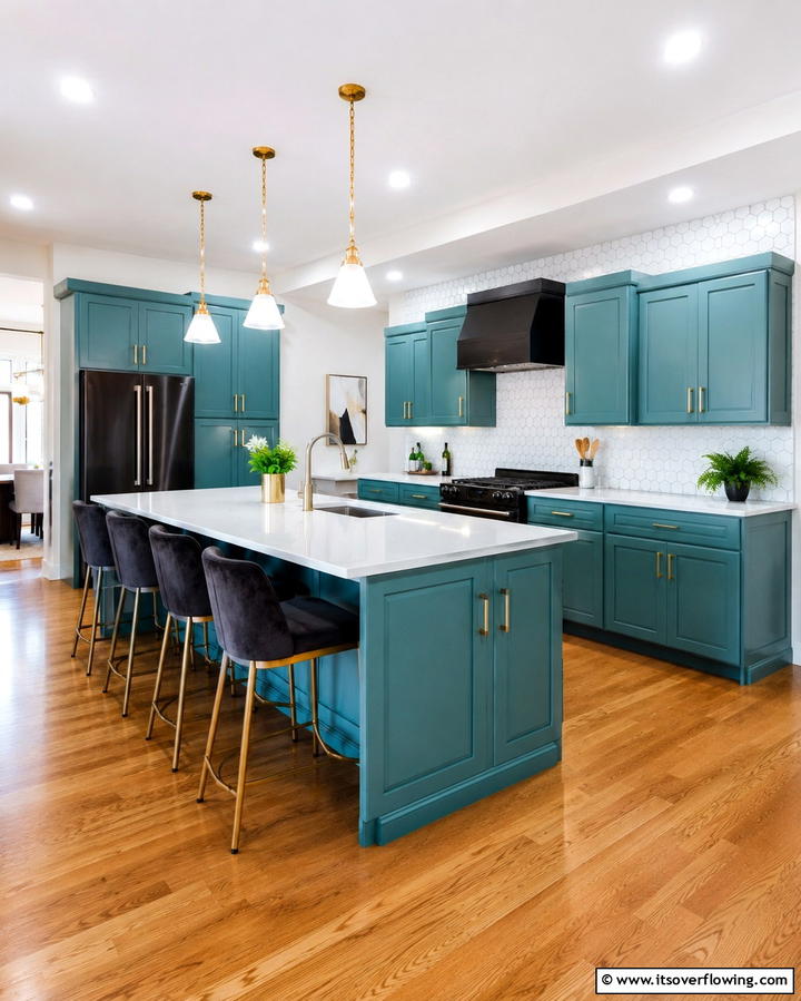 Teal Cabinets - 20 What Color Cabinets Go With Black Appliances