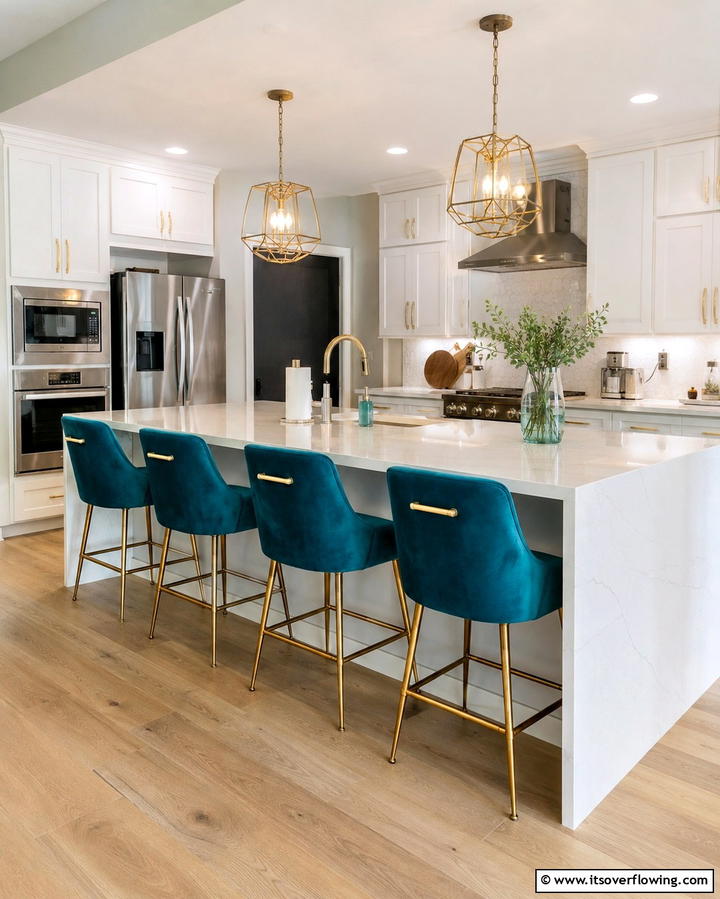 Teal Walls with White Accents - 25 Teal and White Kitchen Ideas for a Fresh Look