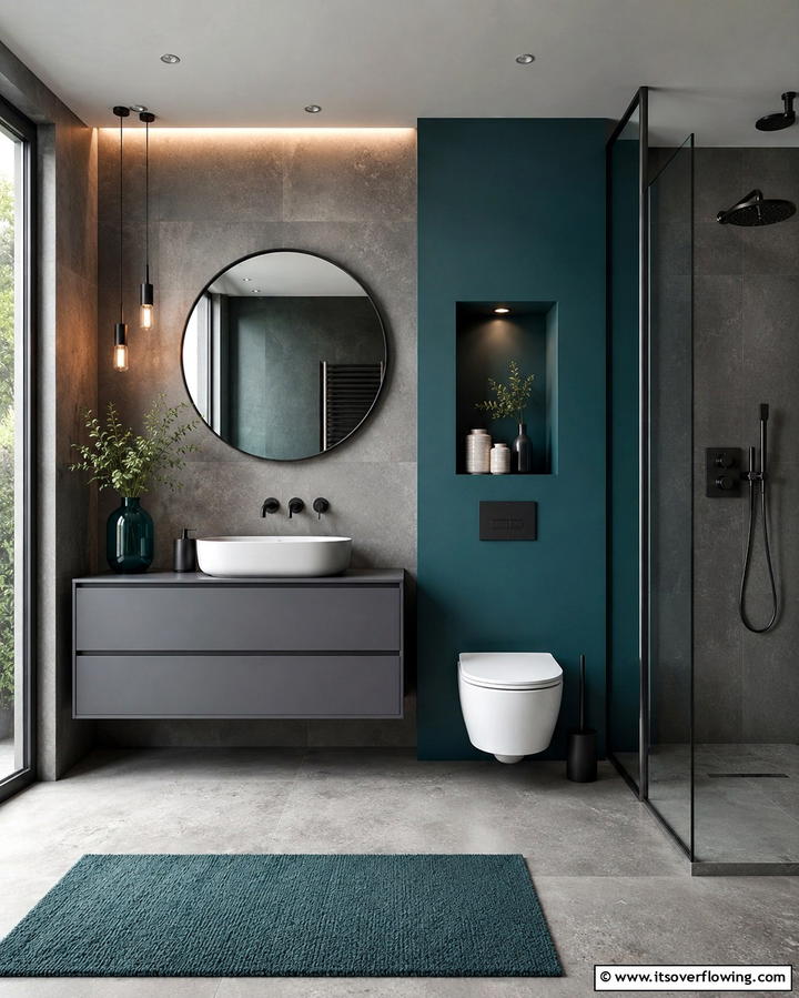 Teal and Grey Palette for Subtle Sophistication - 30 Soothing Teal Bathroom Design Ideas for 2024